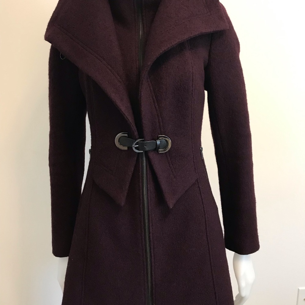 Soia and Kyo Burgundy Wool Coat